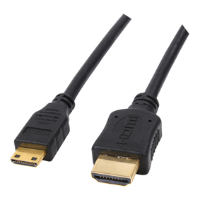 Cble de connexion HDMI vers mini HDMI plaqu or - 5m, cliquez pour agrandir 