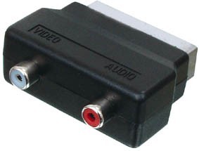 Adaptateur fiche Pritel mle vers 2x RCA mle Audio IN, cliquez pour agrandir 