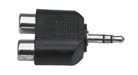 Adaptateur Jack 3.5mm stro mle - 2x RCA femelle, cliquez pour agrandir 