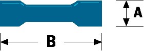 Cosse Femelle Cylindrique A=4.8mm B=22.7mm - Bleu, 100pcs, cliquez pour agrandir 