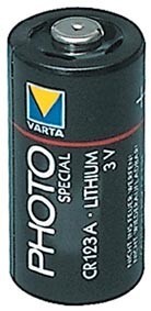 Pile Lithium Varta - CR123A - 3.0V - 1300mAh - 17 x 34.5mm, cliquez pour agrandir 