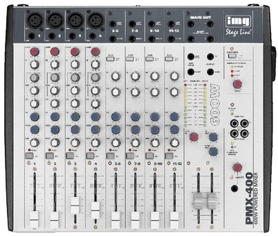 Table de mixage amplifie stro, 2x200 W<SUB>RMS</SUB>/2x300 W<SUB>MAX</SUB>/4 Ω, cliquez pour agrandir 