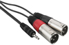 Cordon adaptateur audio 1x jack 3,5 mâle stéréo sur 2 x XLR mâle, 3m