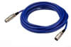 Cordon Professionnel XLR mâle vers XLR femelle, bleu, 2m