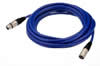 Cordons Professionnel XLR femelle vers XLR mâle, bleu, 10m
