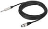 Cordons micro 1 x XLR femelle et 1 x jack 6,35 mâle mono, 10m