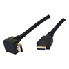 Cble HDMI 1.3 avec connecteur coude plaqu or - 1,5m