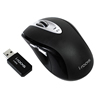 Souris optique sans fil noire avec molette turbo