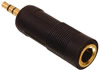 Adaptateur Jack 3.5mm stéréo mâle - Jack 6.35mm stéréo femelle, doré