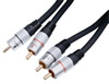 Câble 2 RCA mâle vers 2 RCA mâle, double blindage, haute qualité, contact plaqué OR, 2.5m