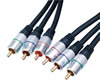 Câble 3 RCA mâle vers 3 RCA mâle, composant YUV, double blindage, haute qualité, contact plaqué OR, 10m