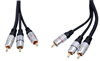 Câble 3 RCA mâle vers 3 RCA mâle, double blindage, haute qualité, contact plaqué OR, 0.7m