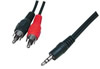 Cble fiche 3.5mm streo mle vers 2 fiches RCA mle, 2.5m