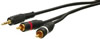 Câble fiche 3.5mm stéreo mâle vers 2 fiches RCA mâle, contacts plaqués OR, 5m