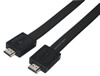 Cble HDMI 19 broches vers HDMI 19 broches, plat, 2.5m