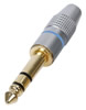 Fiche Jack 6.3mm Stéréo Mâle, doré, haute qualité