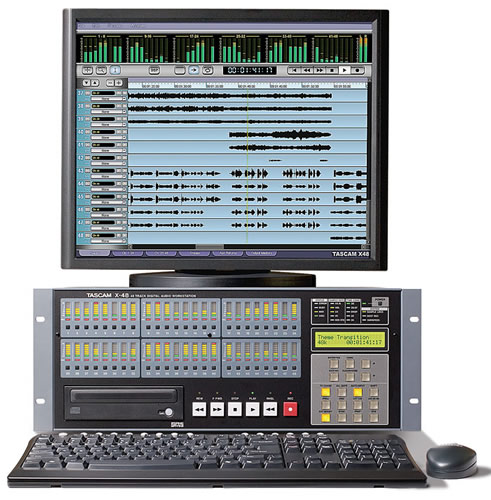 X-48+-+Station+de+travail+%E0+disque+dur+mixte+48+pistes+-+Tascam, cliquez pour agrandir 