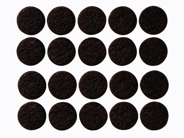 Perel - Bande Feutre Adhsive - Rond 20mm - 20 Pcs, cliquez pour agrandir 