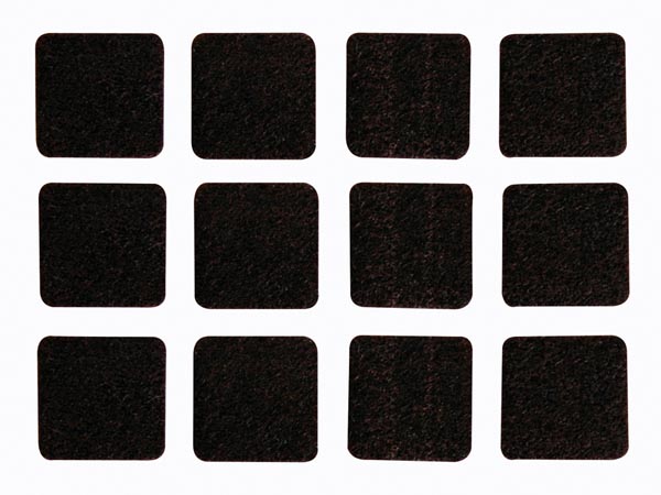 Perel - Bande Feutre - Carr 25mm X 25mm - 12 Pcs, cliquez pour agrandir 