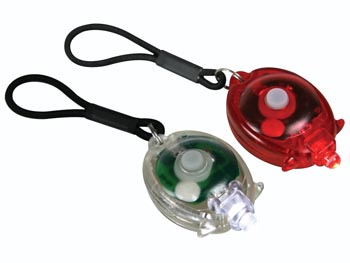clairage pour bicyclette easy-fit - 1 LED rouge, 1 LED blanche, cliquez pour agrandir 