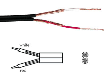 Cable Cote a Cote Blinde 2 X 0.25mm - Noir,  100m, cliquez pour agrandir 
