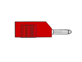 Hirshmann - Fiche Multicontacts 4mm a Trou Transversal et Reprise Arriere - Rouge (bsb 20k), cliquez pour agrandir 