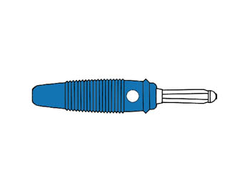 Hirshmann - Fiche Multicontacts 4mm a Trou Transversal - Bleu (version 30A) (bula 30k), cliquez pour agrandir 