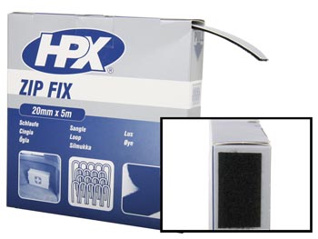 Hpx - ruban autoagrippant (velours) - 20mm x 5m, cliquez pour agrandir 