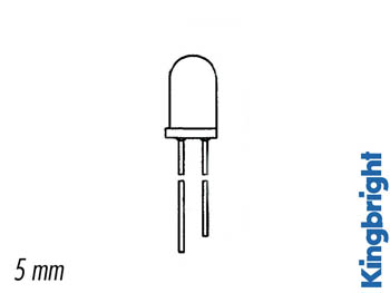 LED Verte Clair 5mm 32mcd, cliquez pour agrandir 