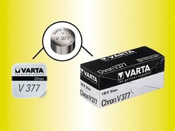 Pile bouton pour montre Varta - V341 - 1.55V - 11mAh, cliquez pour agrandir 