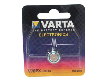 Pile bouton pour montre Varta - V76PX - SR44 - 1.55V - 145mAh, cliquez pour agrandir 