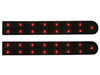 Double barette de LED autoadhsive - rouge - 15cm - 12vcc