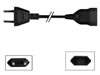 Extension pcord black flatplug, flat connector, length 3meter, 2g0.75mm²