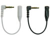 Ensemble de câbles audio stéréo - 3.5mm mâle (90°) vers 3.5mm femelle - 7cm