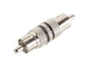 Adaptateur RCA mâle - RCA mâle, bague noir