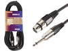 CABLE PROFESSIONNEL XLR, XLR FEMELLE VERS JACK MONO 6.35mm (3m)