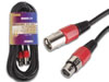 Cable Professionnel XLR, XLR Male Vers XLR Femelle (10m Rouge)