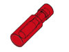 Cosse Cylindrique Femelle Rouge, 100pcs