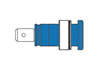 Douille de Securite Isolee 4mm, Bleu (seb 2620-f6,3)