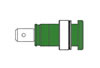 Douille de Securite Isolee 4mm, Vert (seb 2620-f6,3)