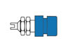 Douille Standard 4mm Isolee - Bleu (bil 20)