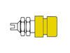 Douille Standard 4mm Isolee - Jaune (bil 20)