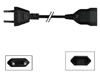 Fiche Male Plate et Fiche Femelle Plate - Noir, 1.8m