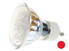 Lampe LED GU10 Rouge - 240V - 15 LEDs