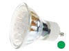 Lampe LED GU10 Verte - 240V - 15 LEDs