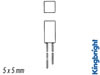 LED Carree Jaune Diffusante 5 x 5mm 8mcd