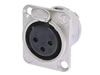 Neutrik - NC3FDL1 - Embase XLR, 3 Points Femelle, Argente, Nickel, Type D